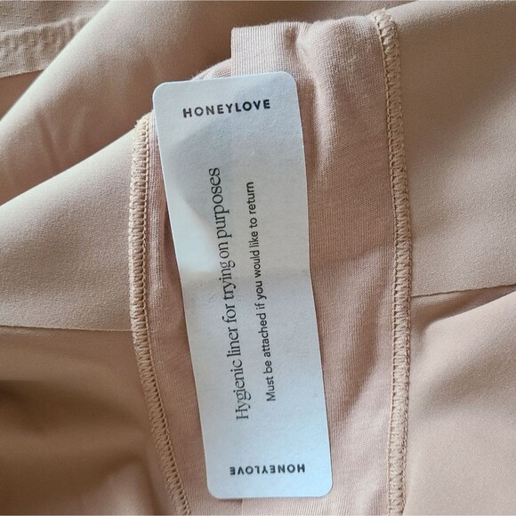 NWOT honeylove plus size mid thigh bodysuit sand womens size 1X - Picture 6 of 7